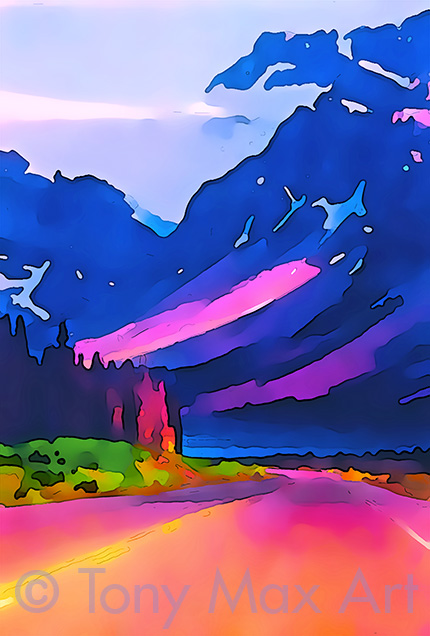 "Rocky Mountain Highway" – Tony Max paintings