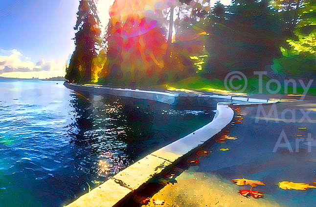 "Seawall - Sparkles and Color" - Vancouver art prints by artist Tony Max