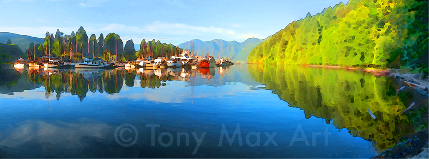 "Snug Cove" – Bowen Island fine art prints by artist Tony Max