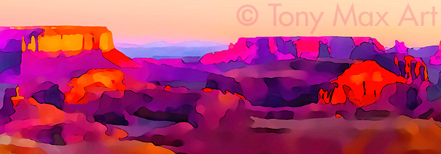 "Southwest Art 1 – Horizontal" – Utah art and Arizona art by painter Tony Max
