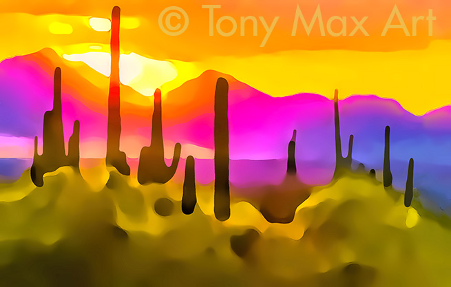 "Southwest Art 4" – Arizona art and Utah art by painter Tony Max
