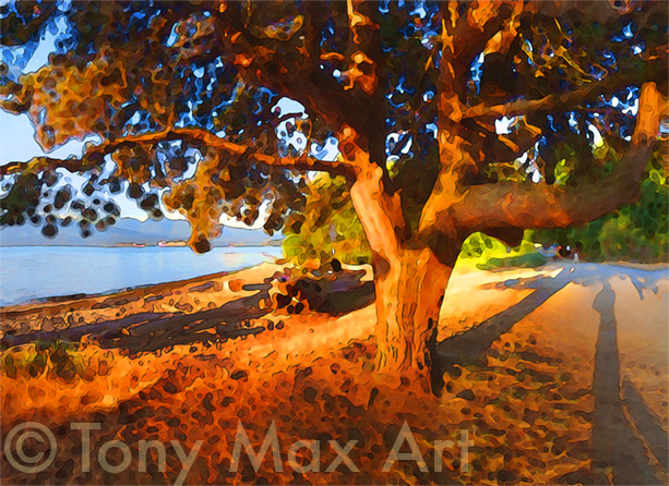 "Spanish Banks – Old Tree" - Spanish Banks art prints by Tony Max