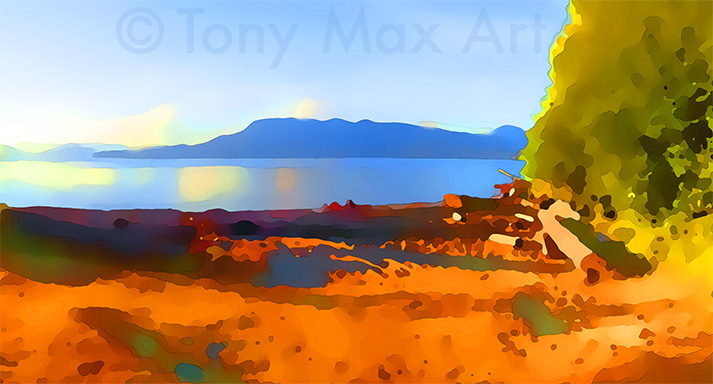 "Spanish Banks – Summer – Short" – Vancouver art by Tony Max