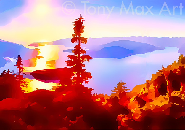 "St. Mark's Summit – Horizontal" – BC paintings by artist Tony Max