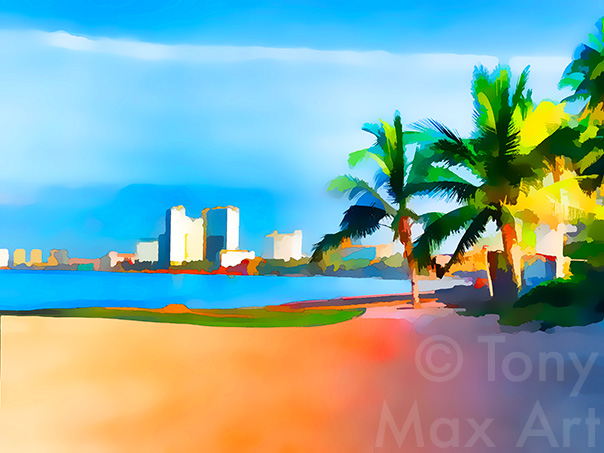 "Tropical Sunrise" –  Mexico visual art prints by artist Tony Max