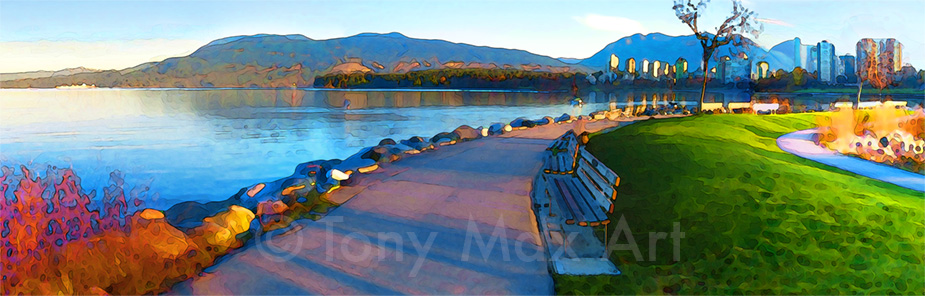"Vanier View Closeup" – Vancouver paintings by artist Tony Max