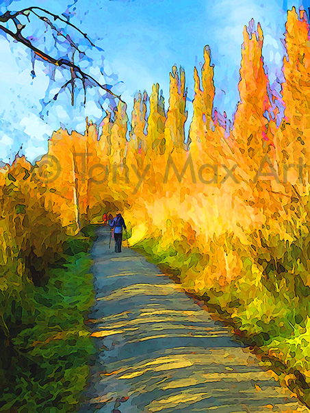 "Walkers – Vertical" – landscape prints by painter Tony Max