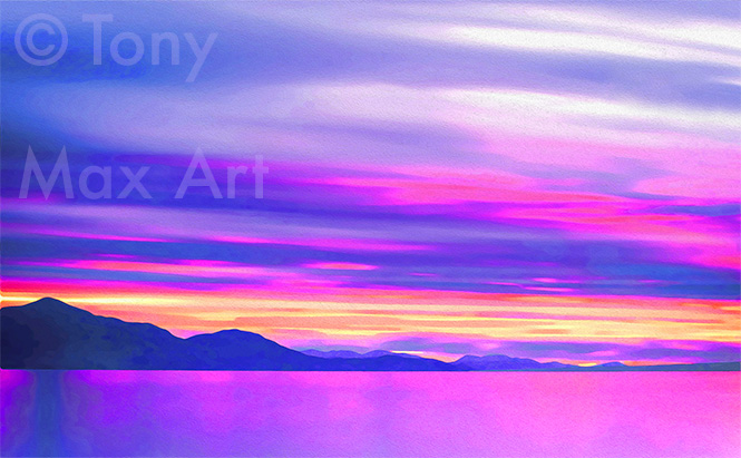 "West Coast Illuminated – Panroama" – Canadian coastal art by Tony Max