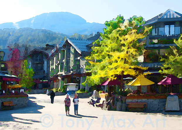 "Whistler - Yellow Tree" - Whistler art by Tony Max