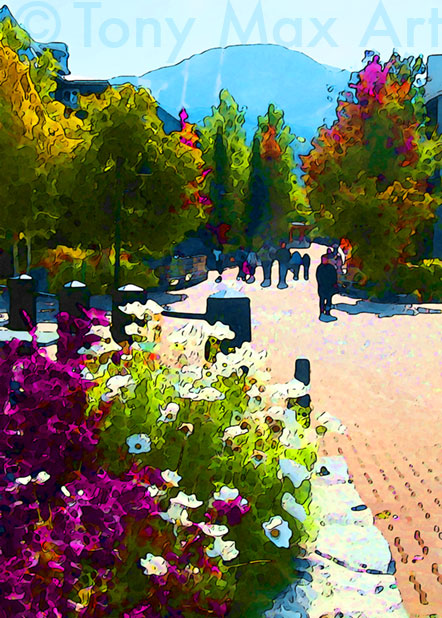 "Whistler - Flowerbed" - Whistler art by Tony Max