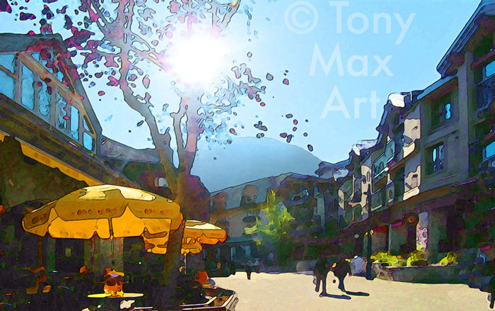 Whistler – Patio Umbrellas – Whistler art by artist Tony Max