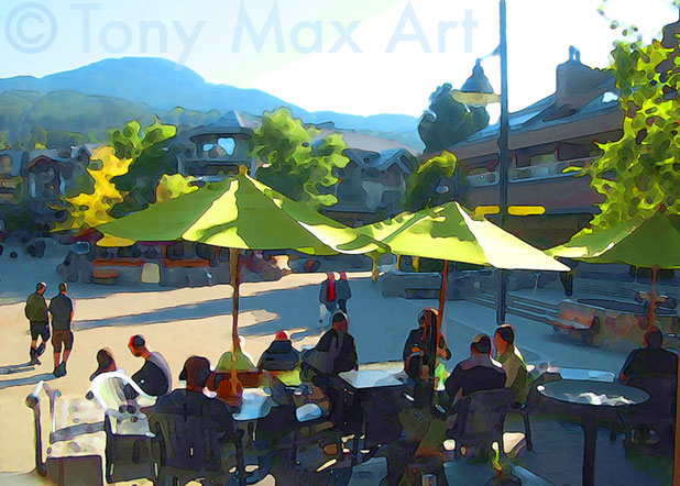 Whistler - Village Life - Whistler Art by Tony Max
