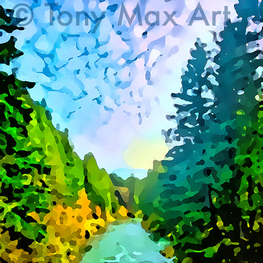 "Wild River 10" &ndash; contemporary BC nature artists &ndash; painter Tony Max