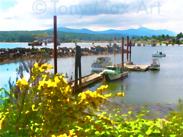 "Coastal Harbour" -  British Columbia art prints  by artist Tony Max